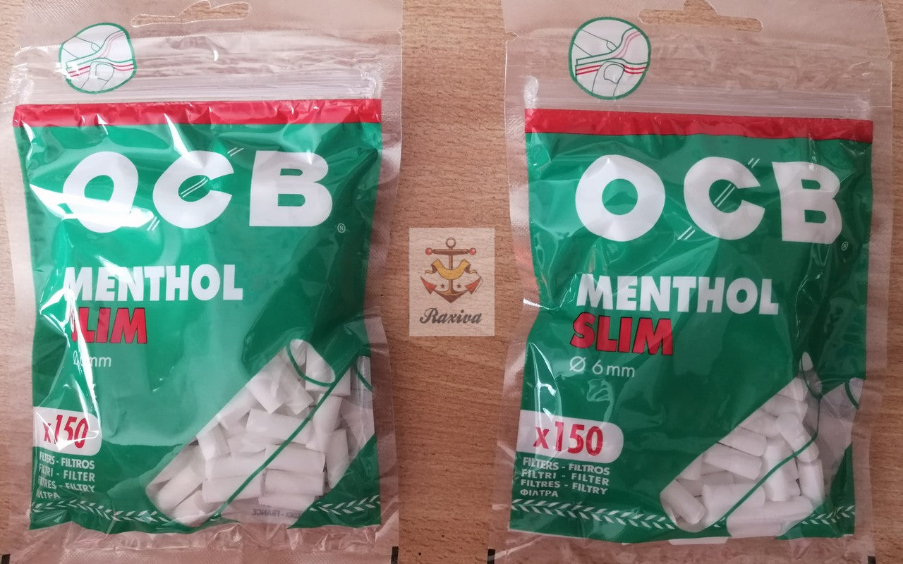 FILTROS OCB MENTHOL SLIM 150 U