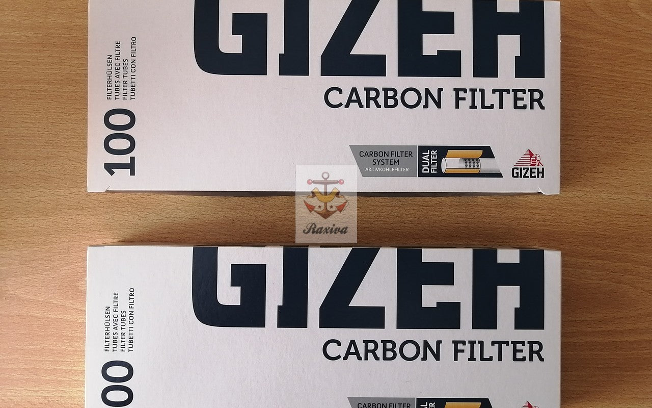 TUBOS GIZEH CARBON ACTIVADO 100 UNID (20% DESCTO DESDE 5 UNIDADES)