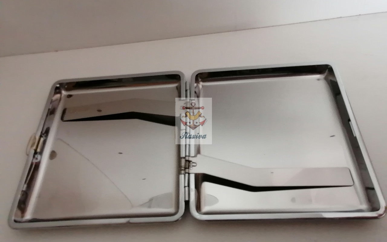 CIGARRERA CROMADA PLATEADA